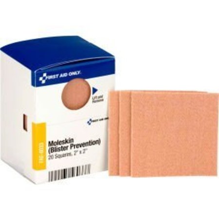 ACME UNITED First Aid Only FAE-6033 SmartCompliance Refill Moleskin Blister Prevention, 2" X 2", 20/Box FAE-6033